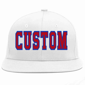 Custom White Red-Royal Casual Sport Baseball Cap