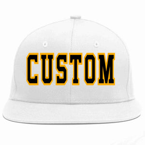 Casquette de baseball sport décontractée blanche, noire et jaune, personnalisée