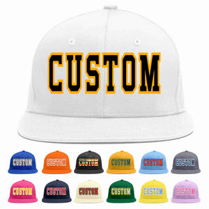 Casquette de baseball sport décontractée blanche, noire et jaune, personnalisée