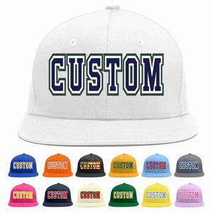 Custom White Navy-White Casual Sport Baseball Cap