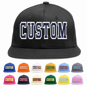 Custom Black Navy-White Casual Sport Baseball Cap