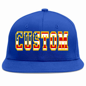 Custom Royal USA-Gold Casual Sport Baseball Cap