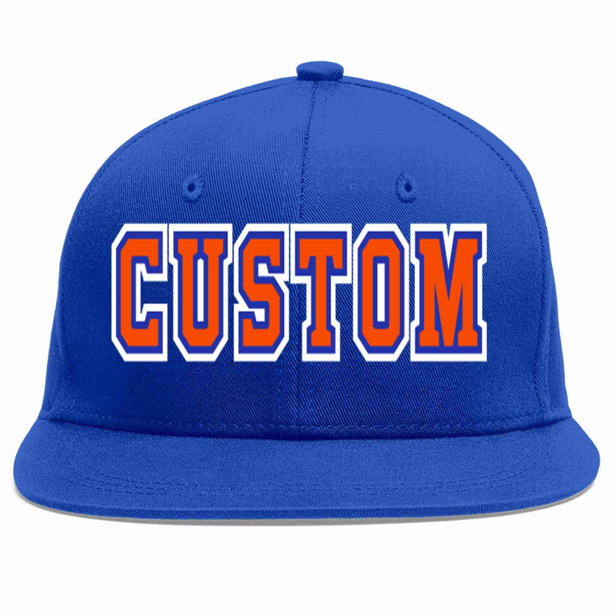 Custom Royal Orange-Royal Casual Sport Baseball Cap