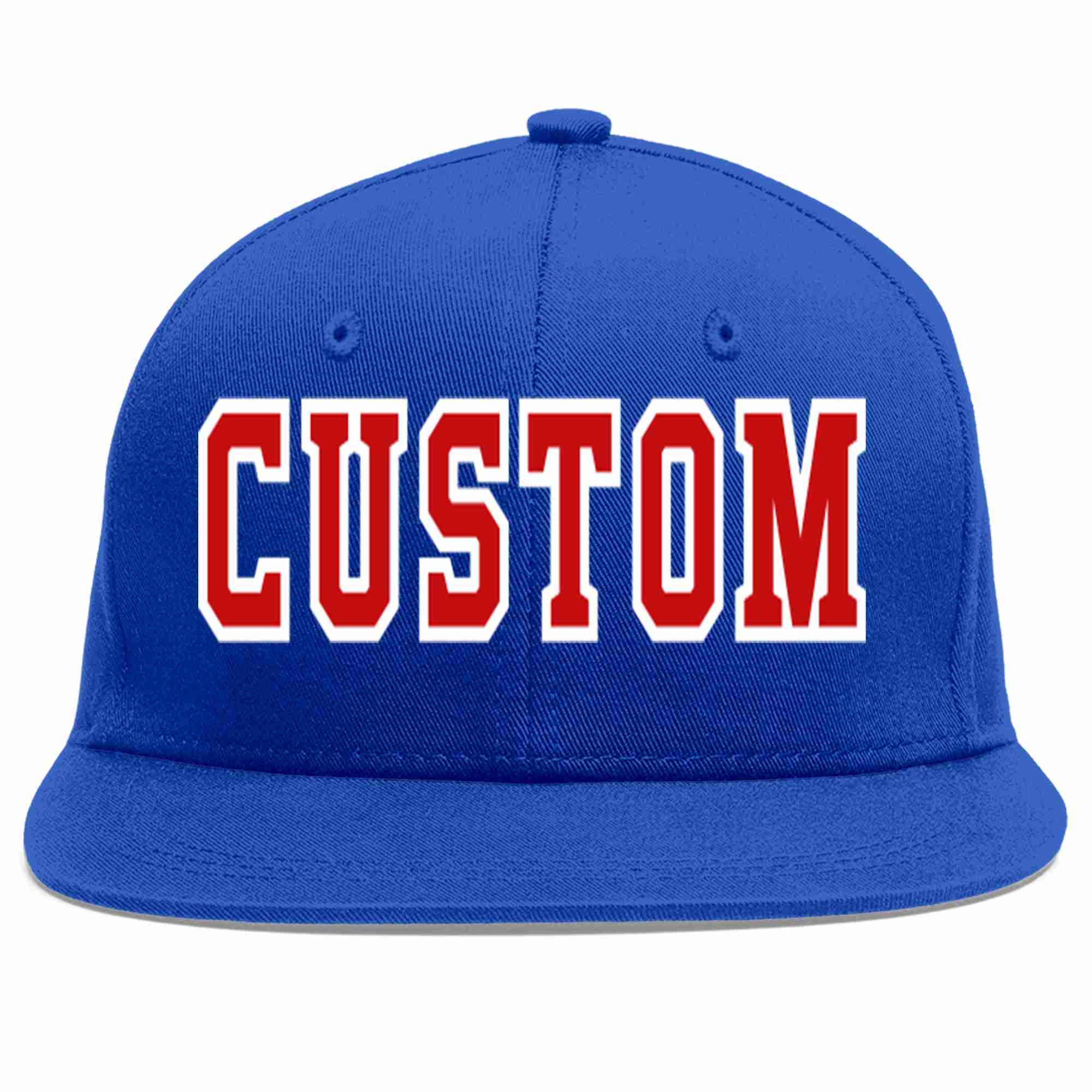 Custom Royal Red-White Casual Sport Baseball Cap