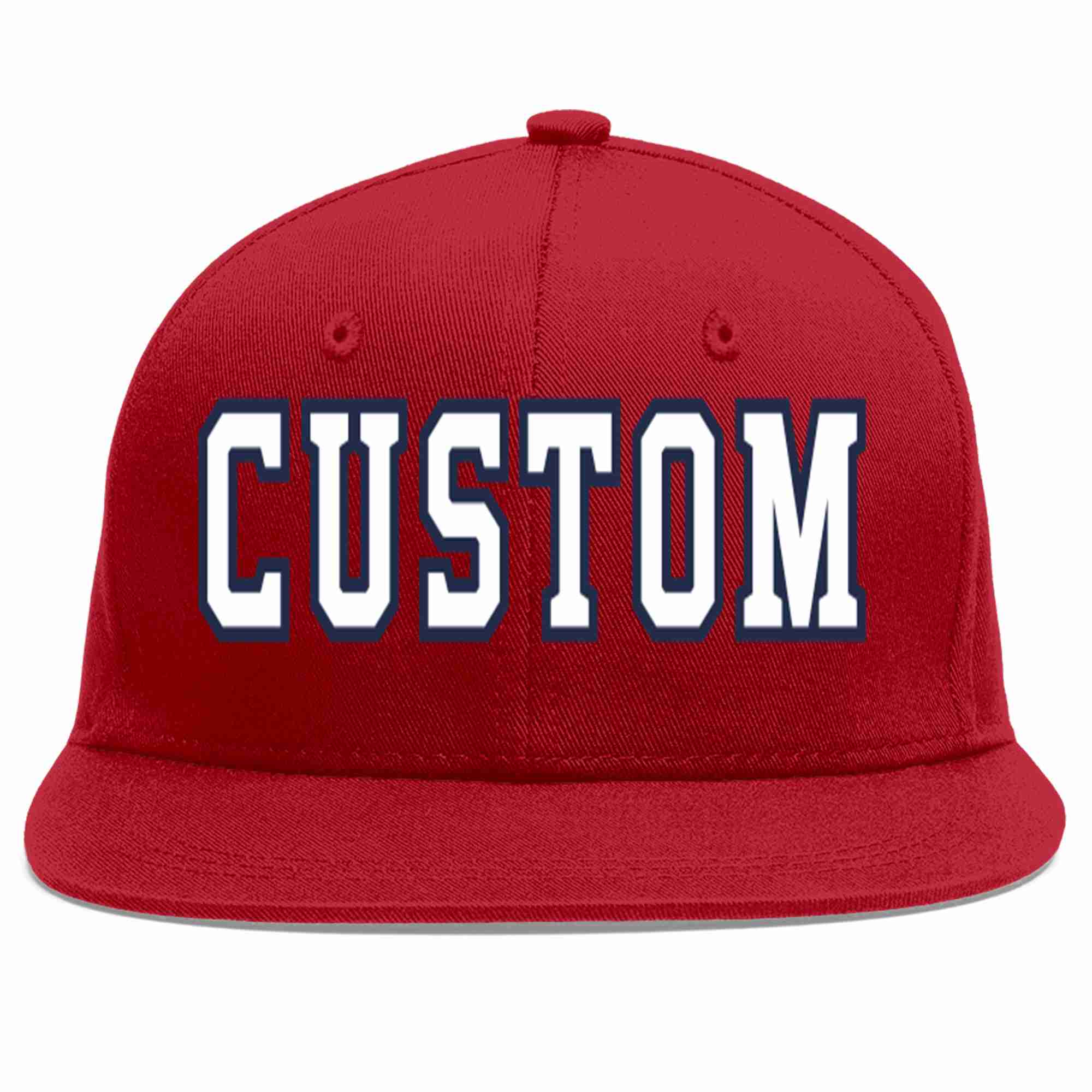 Custom Red White-Navy Casual Sport Baseball Cap