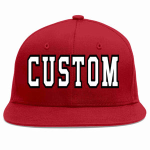 Casquette de baseball sport décontractée rouge blanc-noir personnalisée