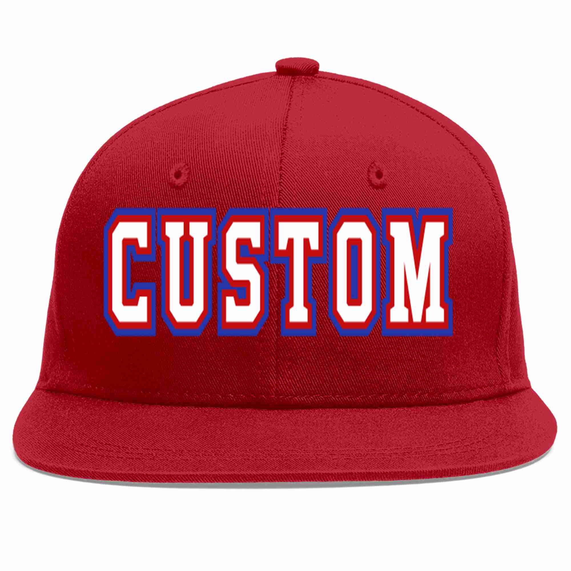 Casquette de baseball sport décontractée rouge blanc-rouge personnalisée