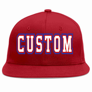 Custom Red White-Red Casual Sport Baseball Cap