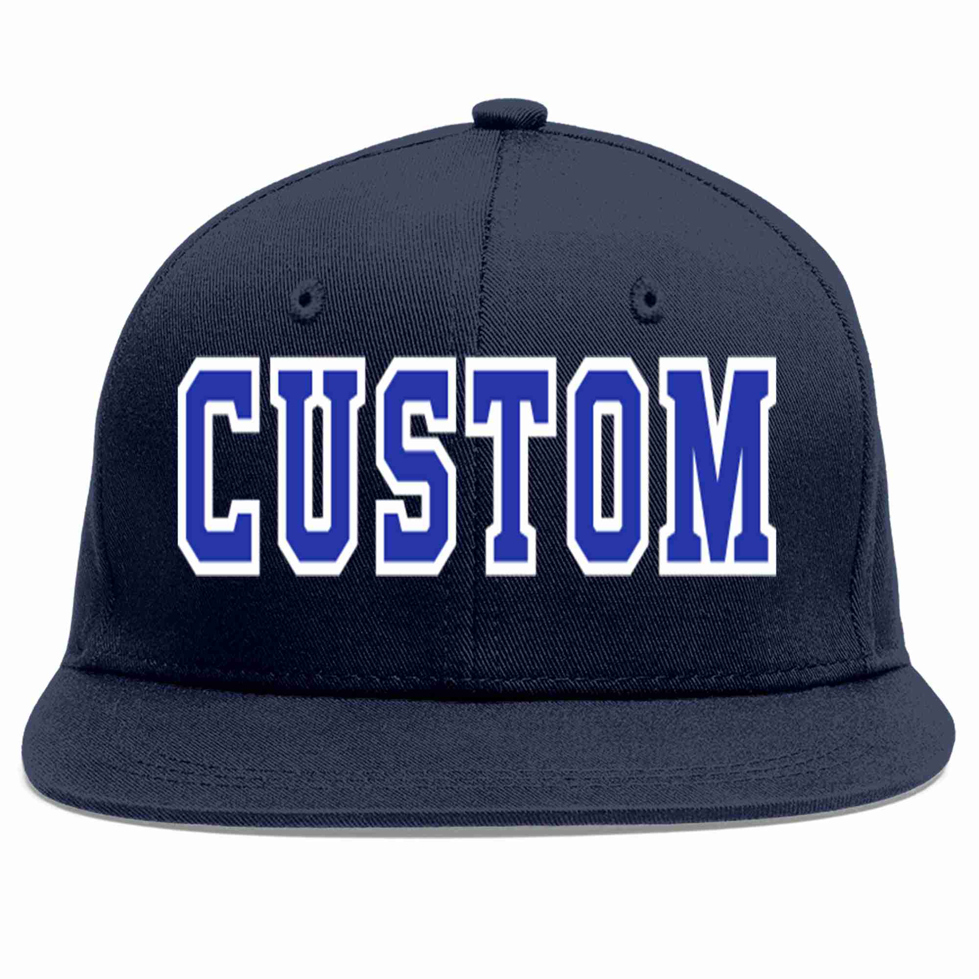 Custom Navy Royal-White Casual Sport Baseball Cap