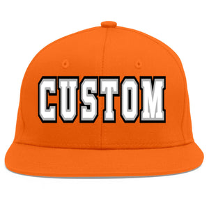 Casquette de baseball sport personnalisée orange blanc-gris Flat Eaves