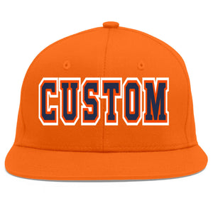 Casquette de baseball sport personnalisée orange marine-orange