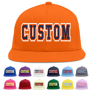 Casquette de baseball sport personnalisée orange marine-orange