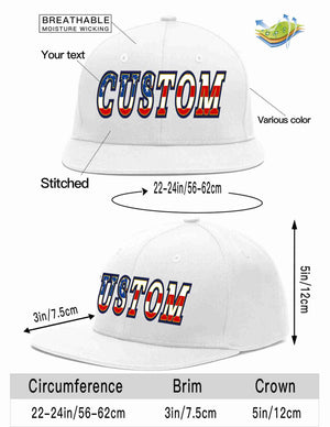 Custom White Vintage USA Flag-Gold Casual Sport Baseball Cap