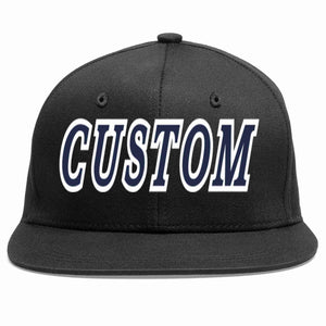 Casquette de baseball sport décontractée noire et blanche personnalisée