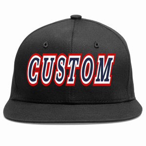 Custom Black Navy-White Casual Sport Baseball Cap