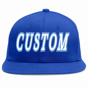 Casquette de baseball de sport décontractée, personnalisée, Royal, blanc-bleu clair