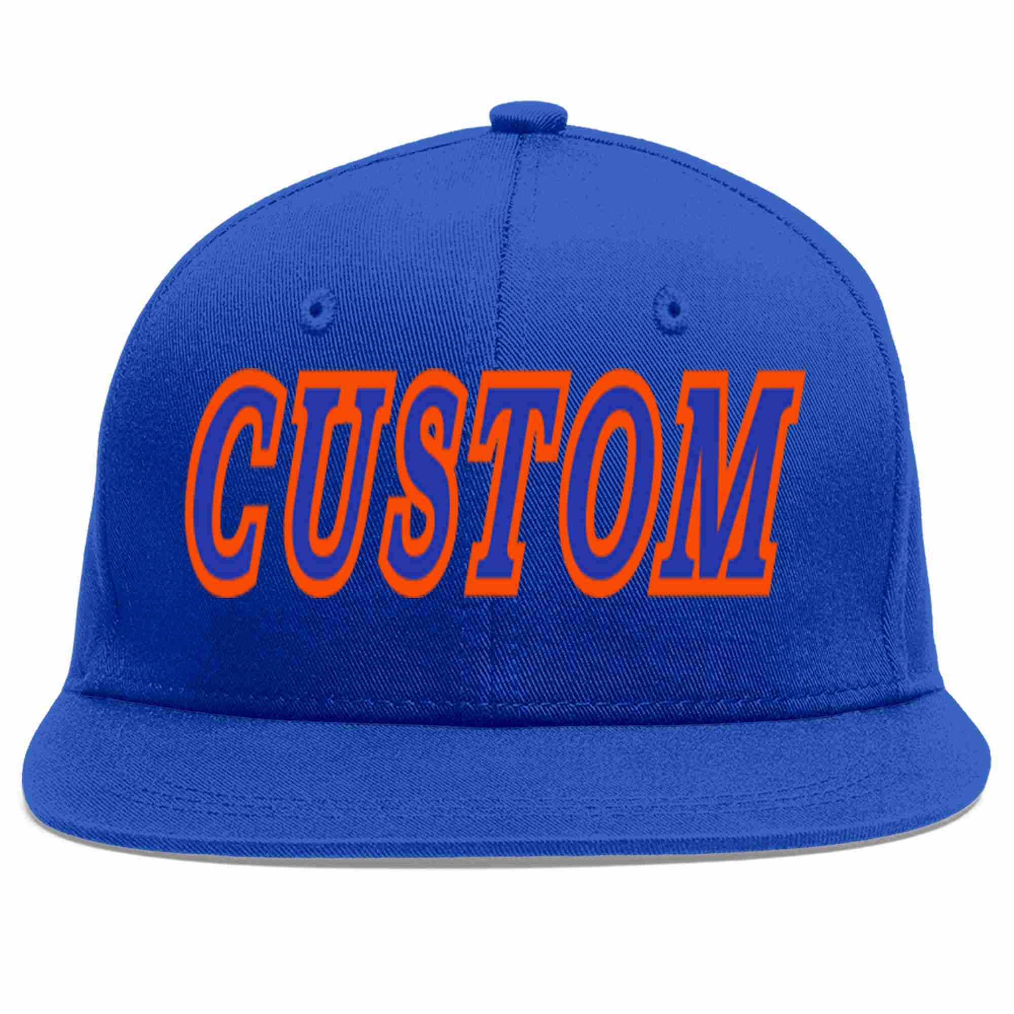 Custom Royal Royal-Orange Casual Sport Baseball Cap