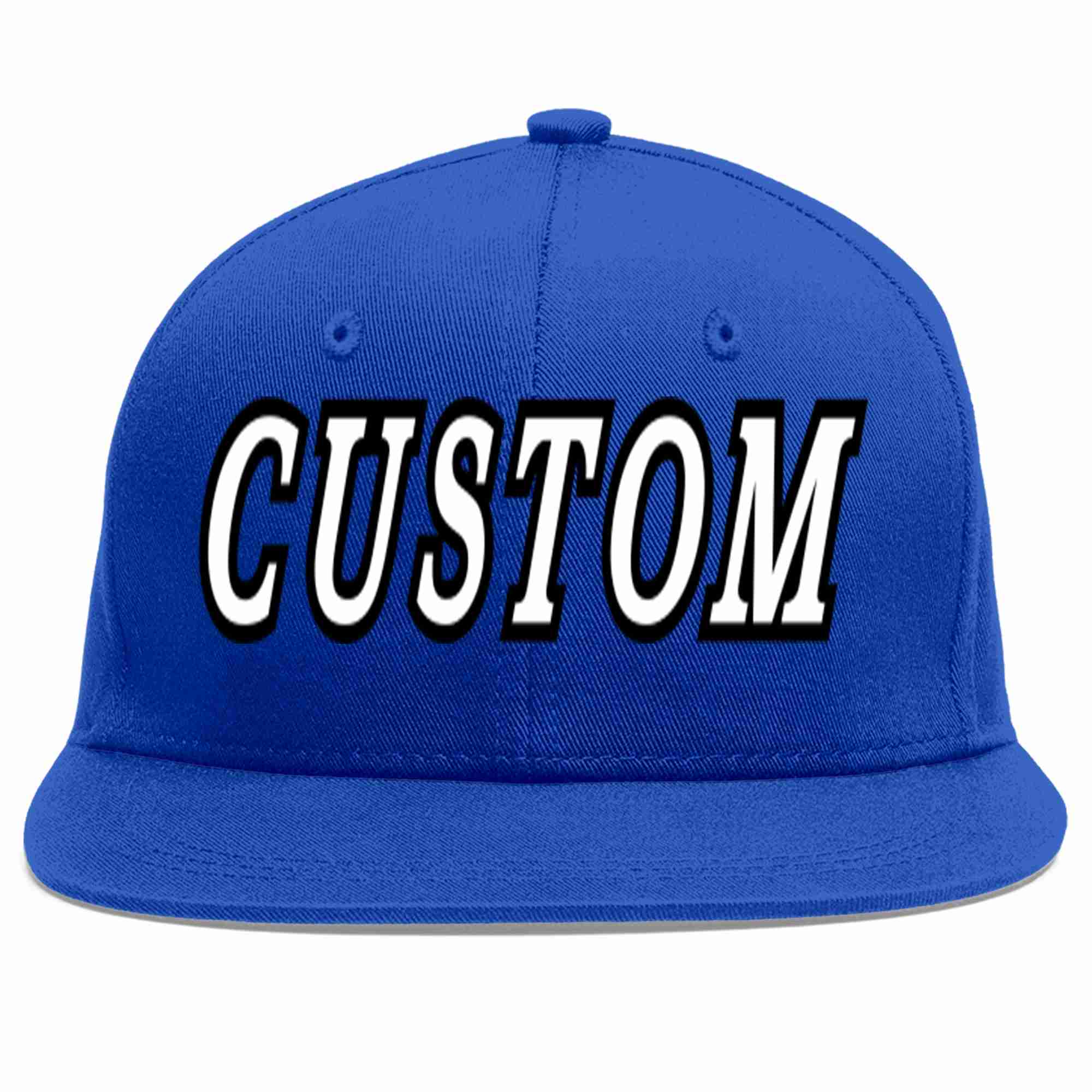 Custom Royal White-Black Casual Sport Baseball Cap