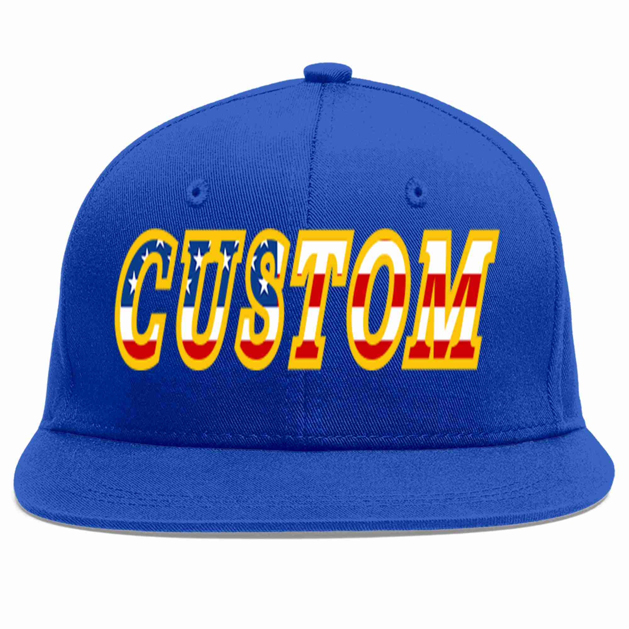 Custom Royal USA-Gold Casual Sport Baseball Cap