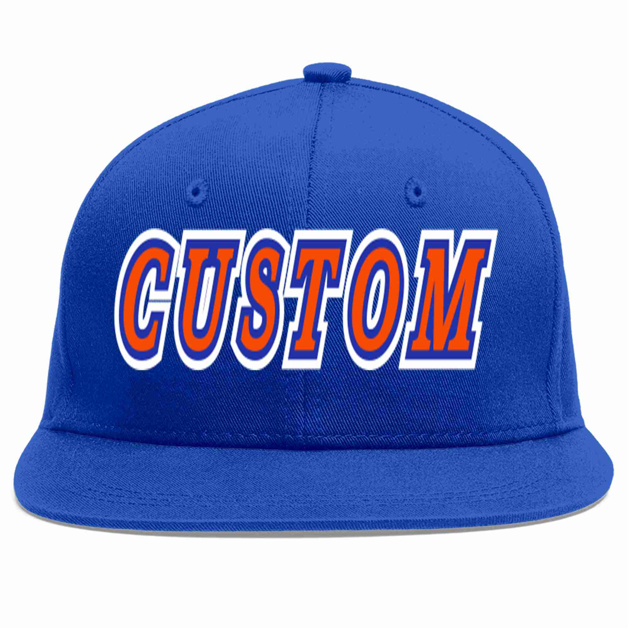 Custom Royal Orange-Royal Casual Sport Baseball Cap