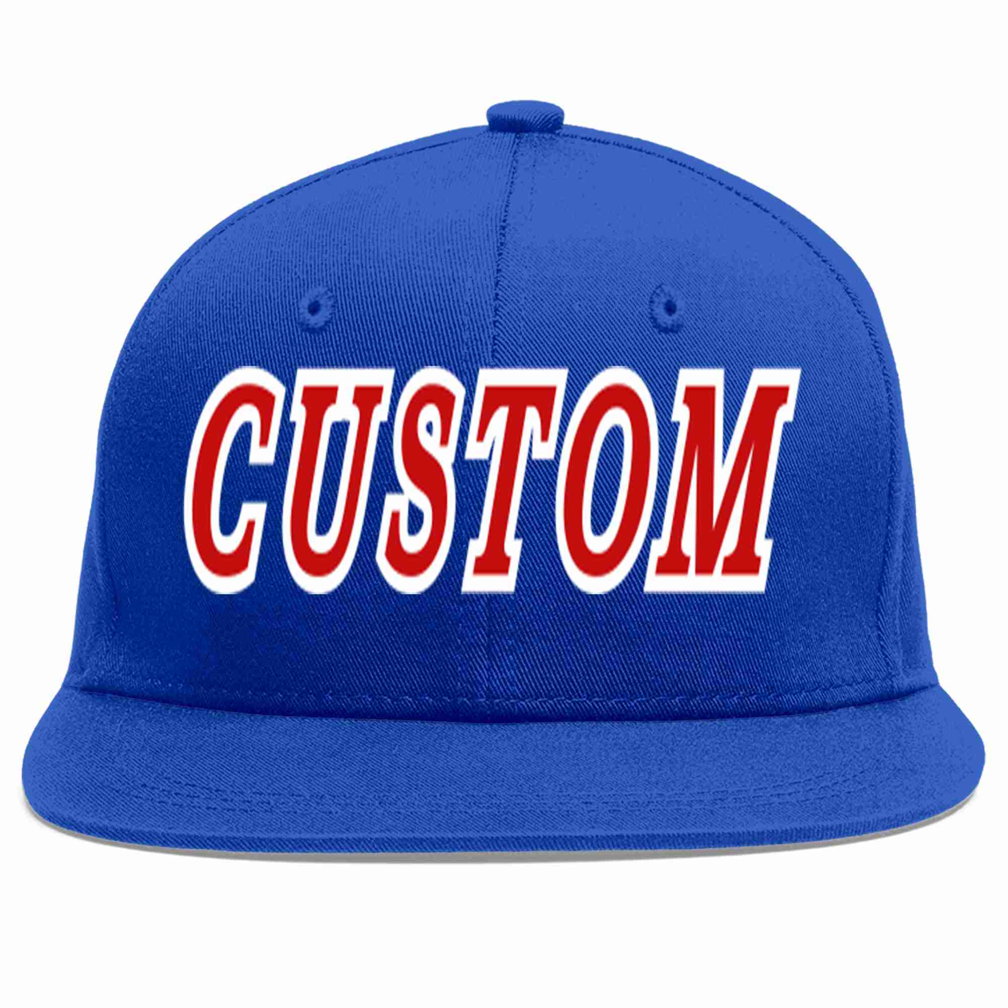 Custom Royal Red-White Casual Sport Baseball Cap