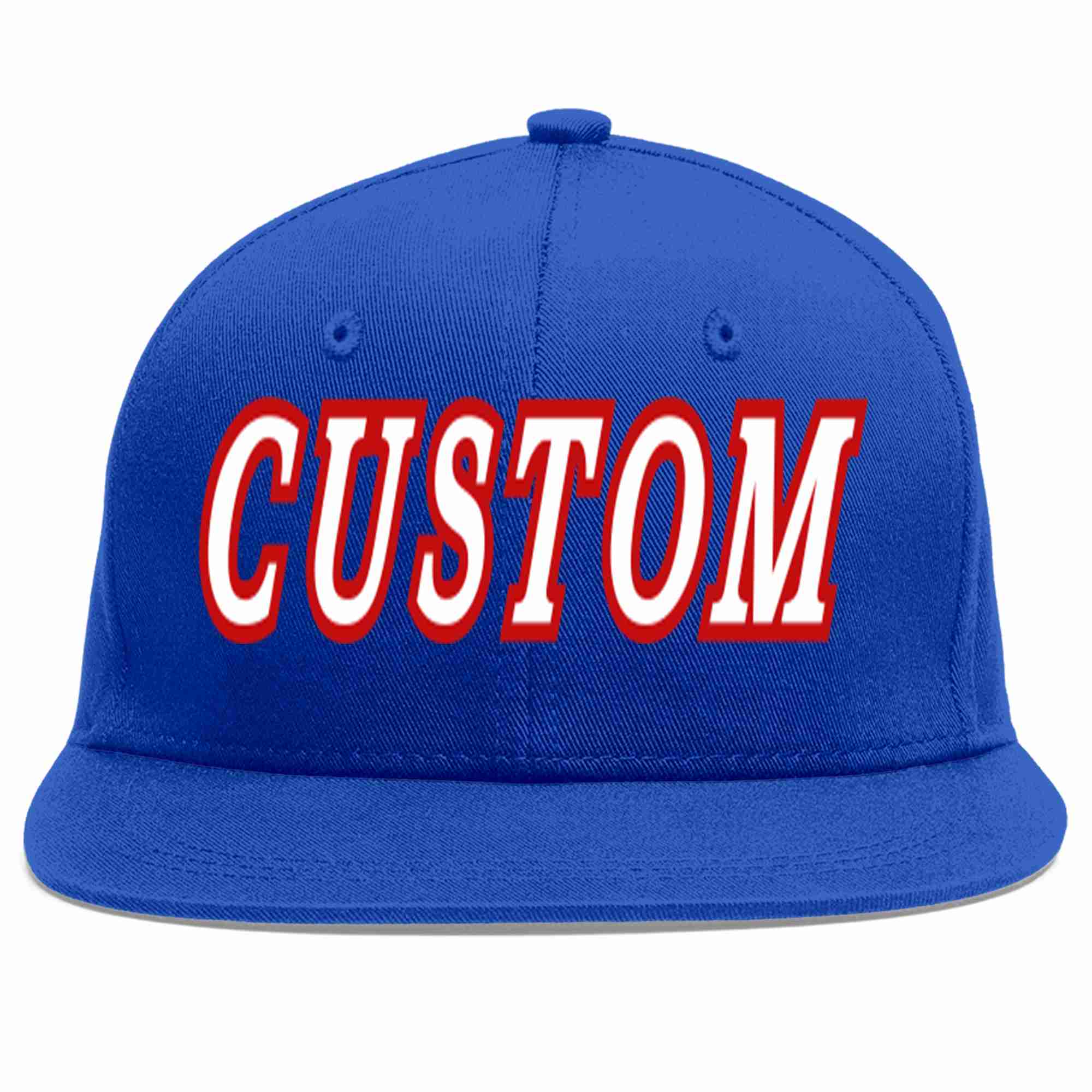 Custom Royal White-Red Casual Sport Baseball Cap