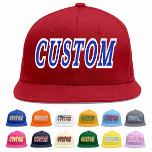 Custom Red Royal-White Casual Sport Baseball Cap