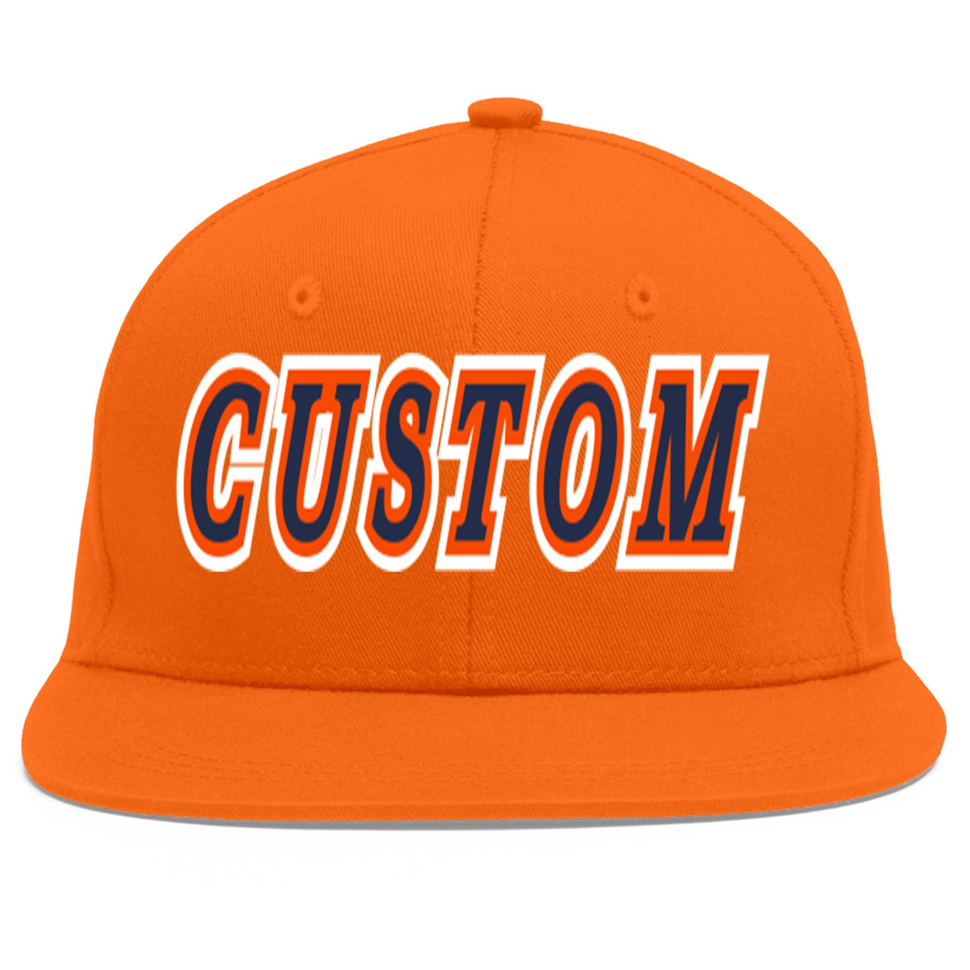 Casquette de baseball sport personnalisée orange marine-orange