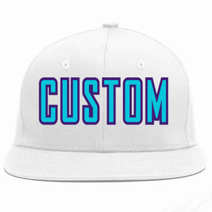 Custom White Light Blue-purple Casual Sport Baseball Cap