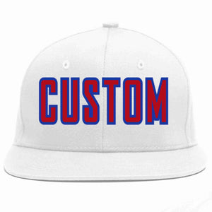 Custom White Red-Royal Casual Sport Baseball Cap