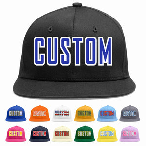 Custom Black Royal-White Casual Sport Baseball Cap