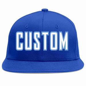 Casquette de baseball de sport décontractée, personnalisée, Royal, blanc-bleu clair