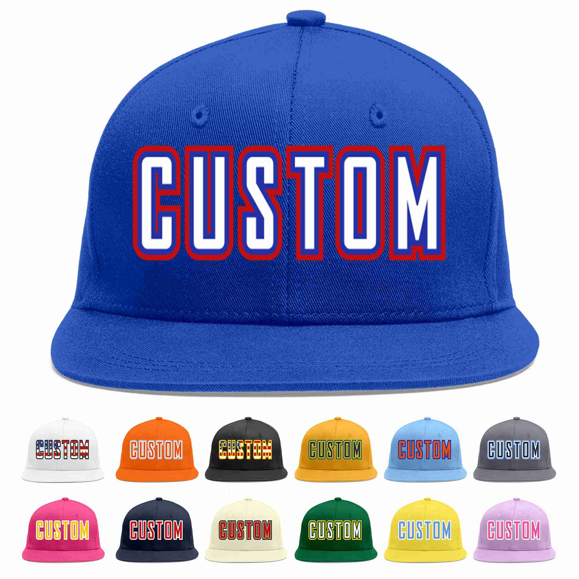 Custom Royal White-Royal Casual Sport Baseball Cap