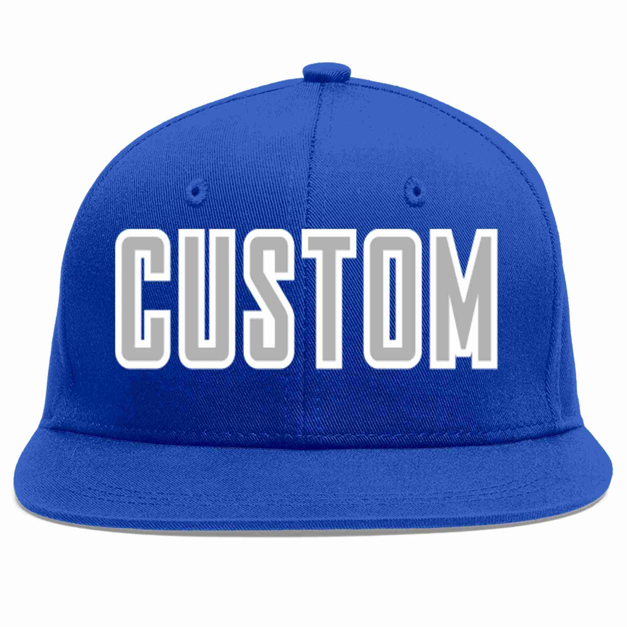 Custom Royal Gray-White Casual Sport Baseball Cap