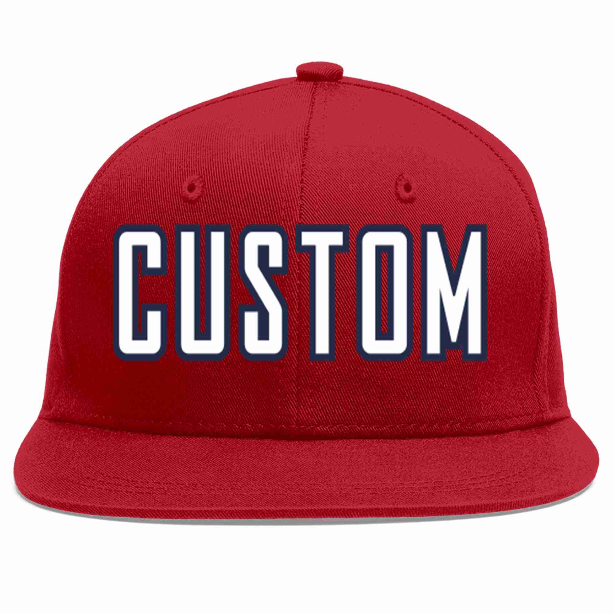 Custom Red White-Navy Casual Sport Baseball Cap