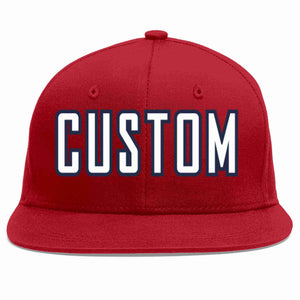 Casquette de baseball sport décontractée rouge blanc-marine personnalisée