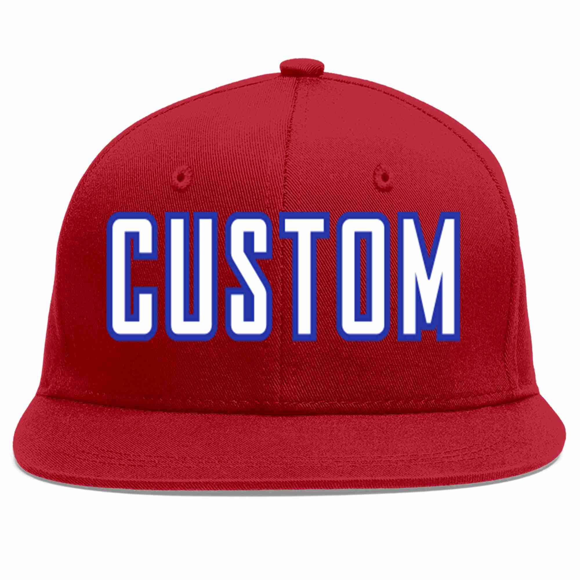 Casquette de baseball sport décontractée rouge blanc-royal personnalisée