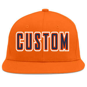 Casquette de baseball sport personnalisée orange marine-orange