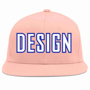 Casquette de baseball personnalisée rose blanc-Royal Flat Eaves Sport pour hommes/femmes/jeunes