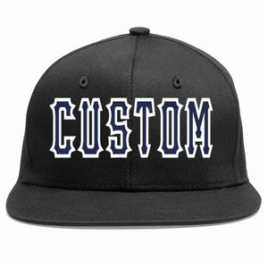 Custom Black Navy-White Casual Sport Baseball Cap