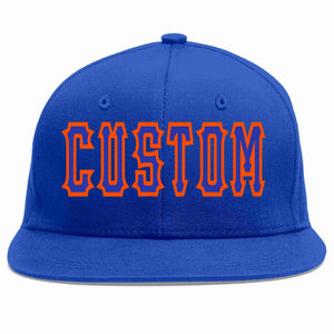 Custom Royal Royal-Orange Casual Sport Baseball Cap