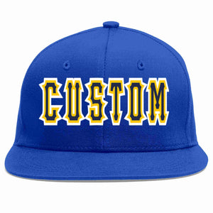 Custom Royal Navy-Gold Casual Sport Baseball Cap