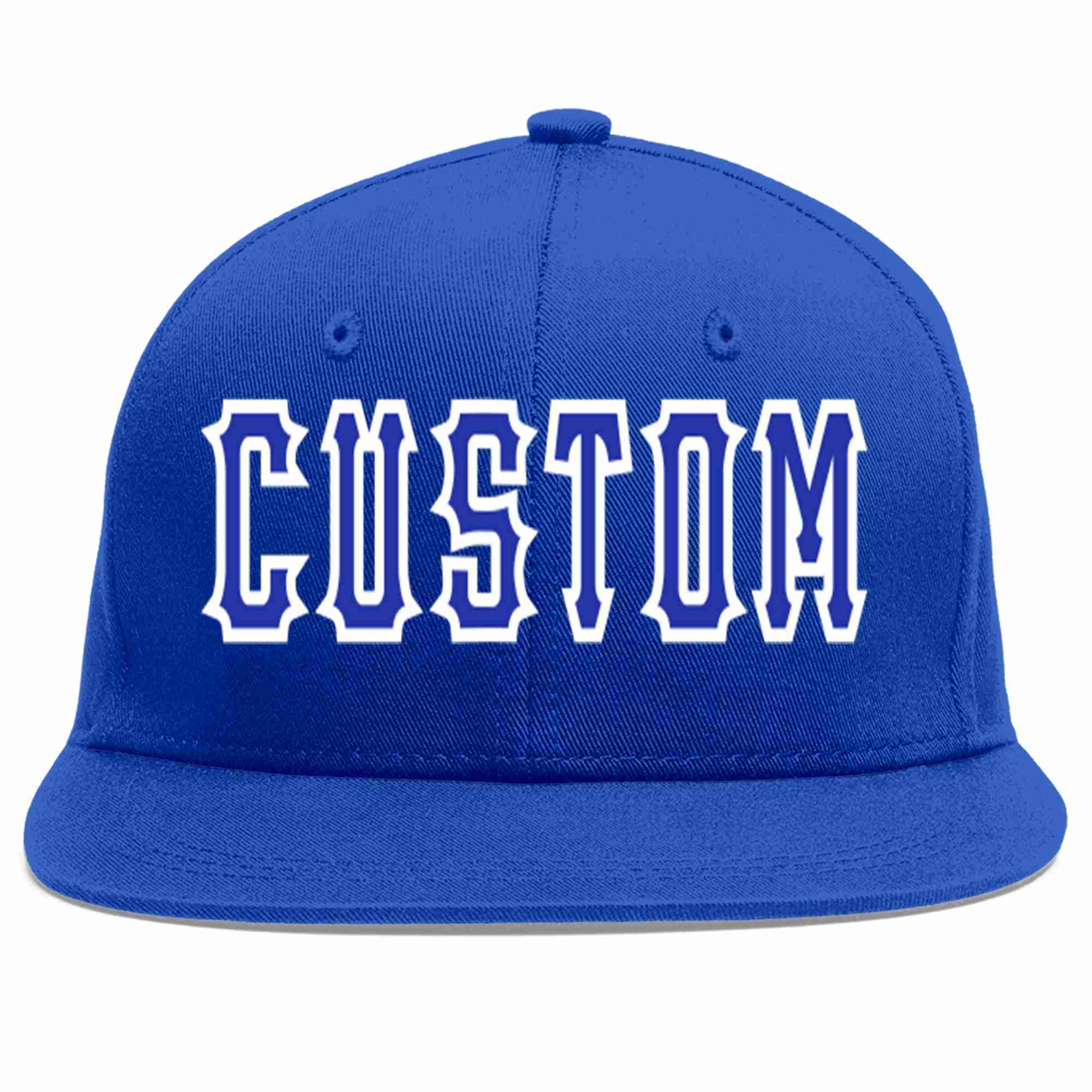 Custom Royal Royal-White Casual Sport Baseball Cap