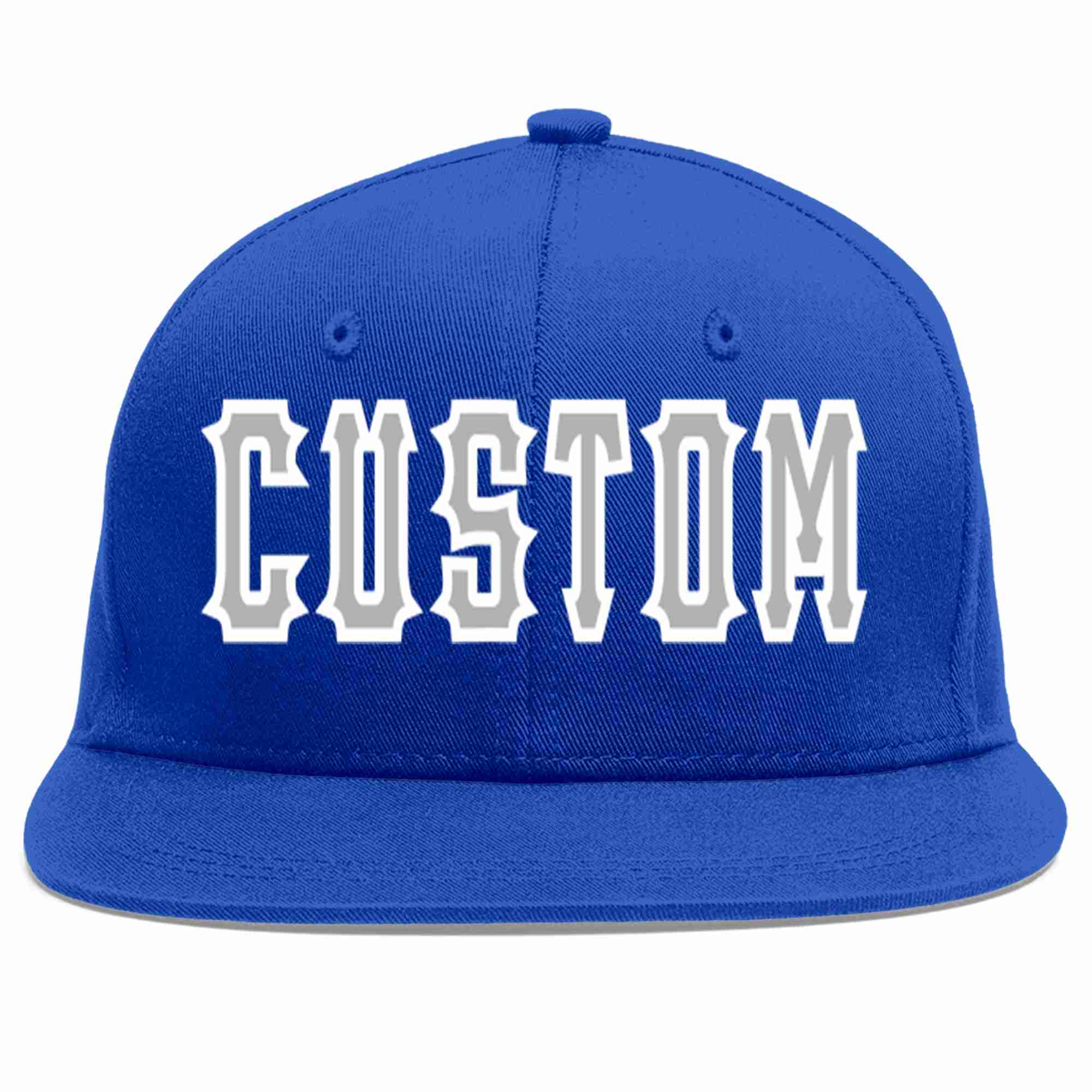 Custom Royal Gray-White Casual Sport Baseball Cap