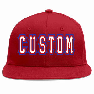 Custom Red White-Red Casual Sport Baseball Cap