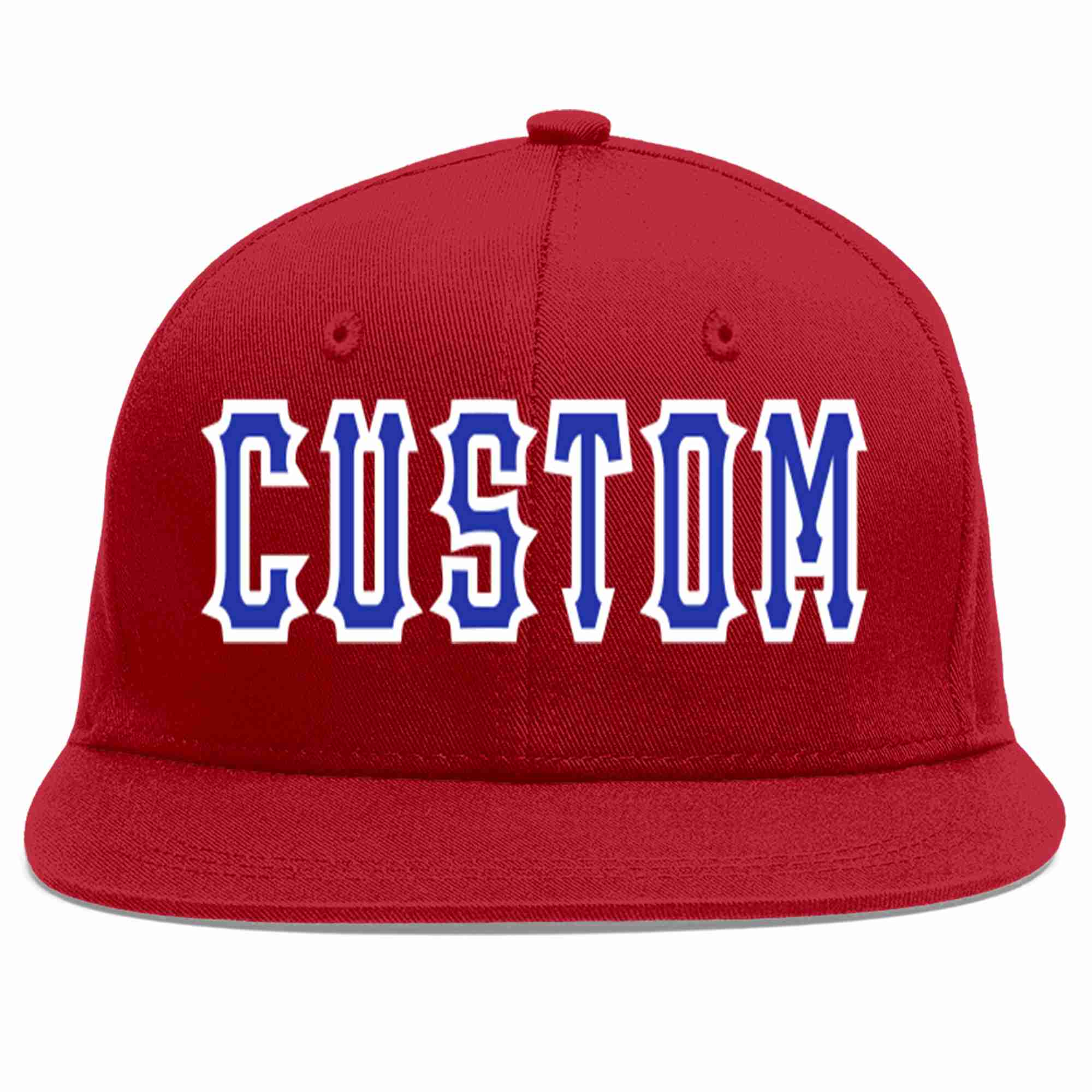 Custom Red Royal-White Casual Sport Baseball Cap