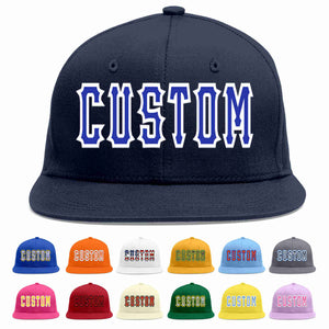 Custom Navy Royal-White Casual Sport Baseball Cap