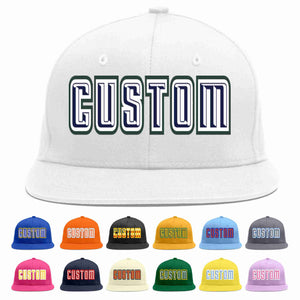 Custom White Navy-White Casual Sport Baseball Cap