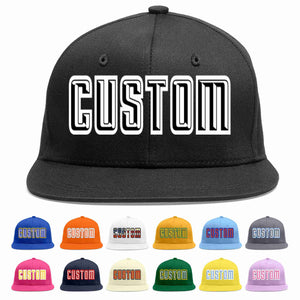 Custom Black Black-White Casual Sport Baseball Cap