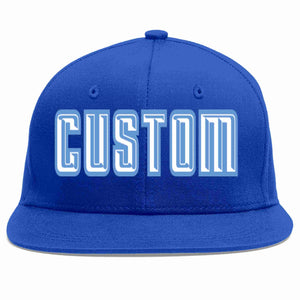 Casquette de baseball de sport décontractée, personnalisée, Royal, blanc-bleu clair